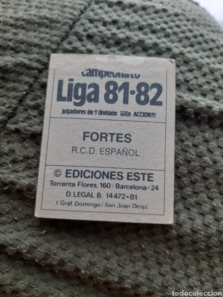 Cromos de f&uacute;tbol: EDICIONES ESTE 81 82 ESPA&Ntilde;OL ESPANYOL FORTES - Foto 2