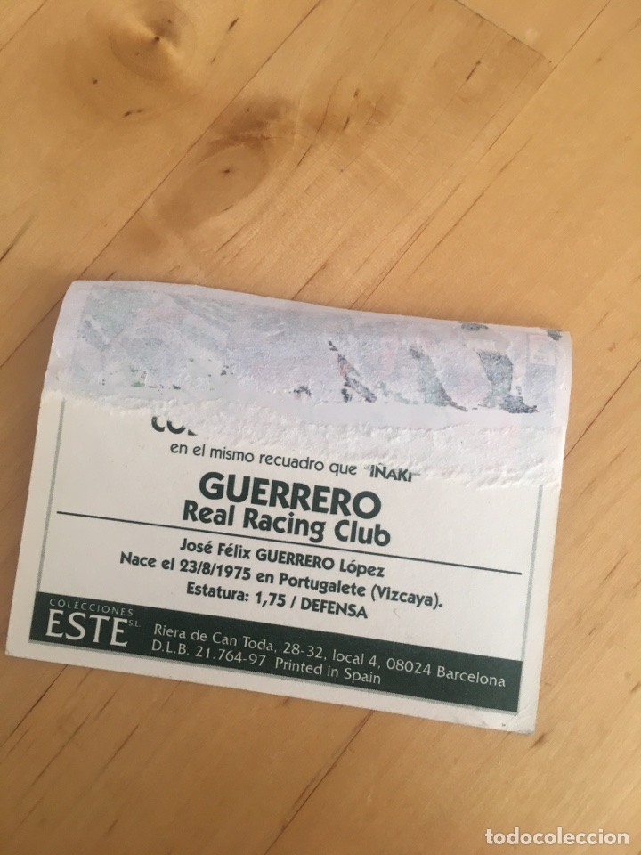 Cromos de f&uacute;tbol: Guerrero este 97 98 1997 1998 ventanila coloca - Foto 2