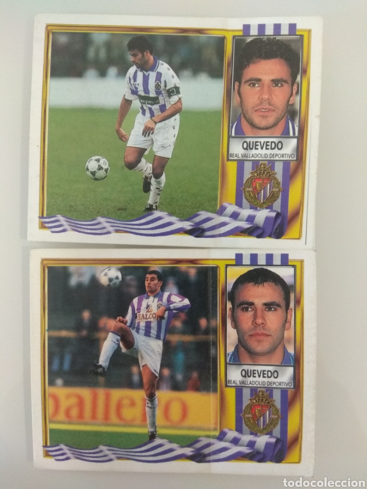 Cromos de f&uacute;tbol: QUEVEDO (VALLADOLID) 95 96 DOBLE VERSION 1995 1996 VENTANILLA - Foto 1