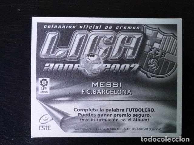 Cromos de f&uacute;tbol: PANINI EDICIONES ESTE 2006/2007 MESSI nunca pegado - Foto 2