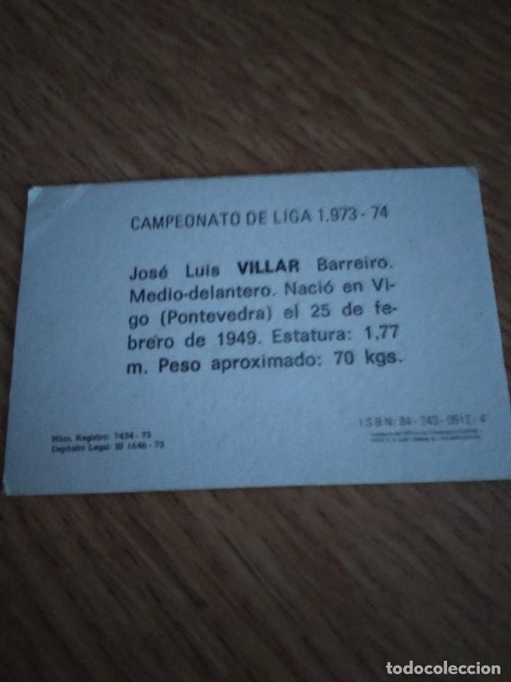 Cromos de f&uacute;tbol: VILLAR - Foto 2