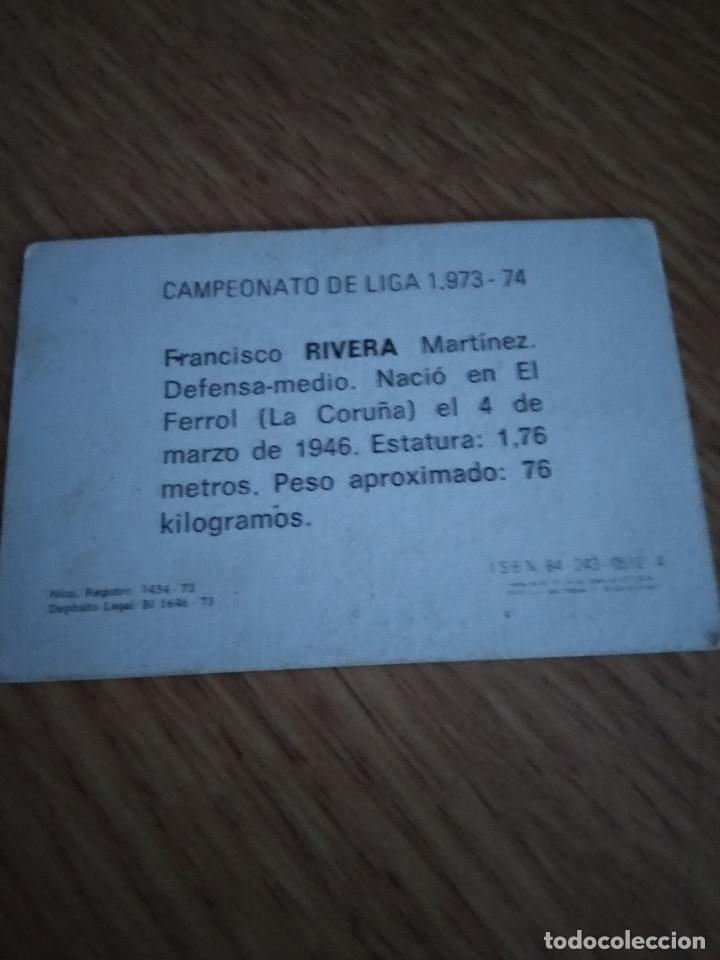 Cromos de f&uacute;tbol: RIVERA - Foto 2