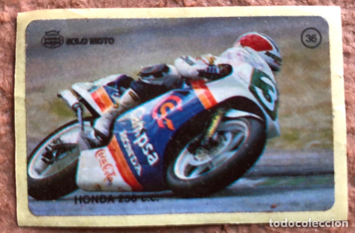 Cromos de F&uacute;tbol: HONDA 250 c.c. CROMO PEGATINA N&deg; 36 COLECCI&Oacute;N CHICLES SOLO MOTO.