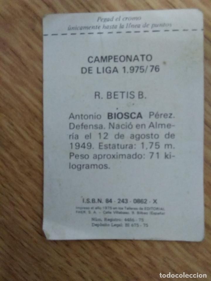 Cromos de f&uacute;tbol: BIOSCA - Foto 2