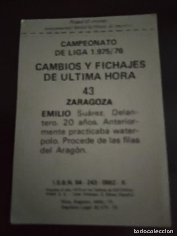 Cromos de f&uacute;tbol: EMILIO - Foto 2