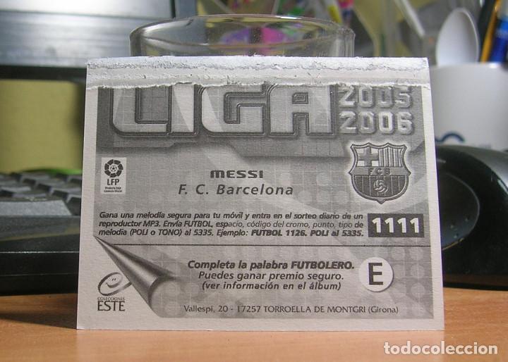 Cromos de f&uacute;tbol: EDICIONES ESTE 2005-2006 05 06 MESSI (BARCELONA) VENTANILLA LEER - Foto 2