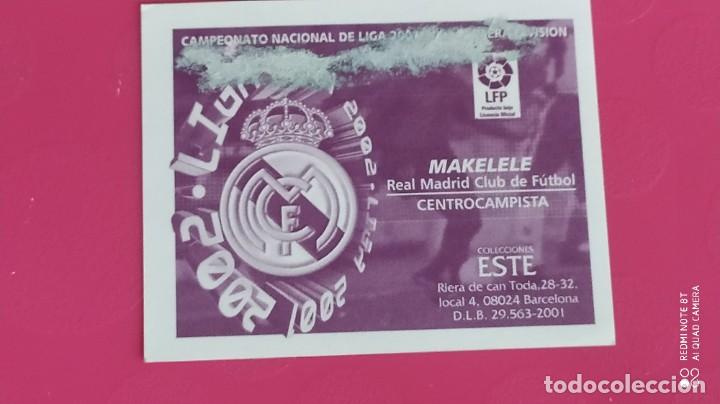 Cromos de f&uacute;tbol: MAKELELE REAL MADRID ESTE 01 02 2001 2002 - Foto 2