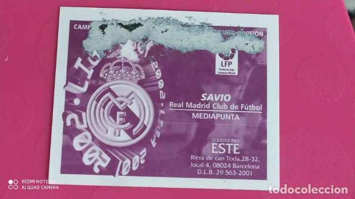 Cromos de f&uacute;tbol: SAVIO REAL MADRID ESTE 01 02 2001 2002 - Foto 2