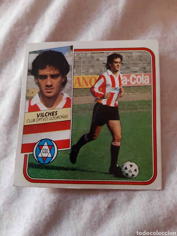 Cromos de f&uacute;tbol: EDICIONES ESTE 89 90 VILCHES LOGRO&Ntilde;ES - Foto 1