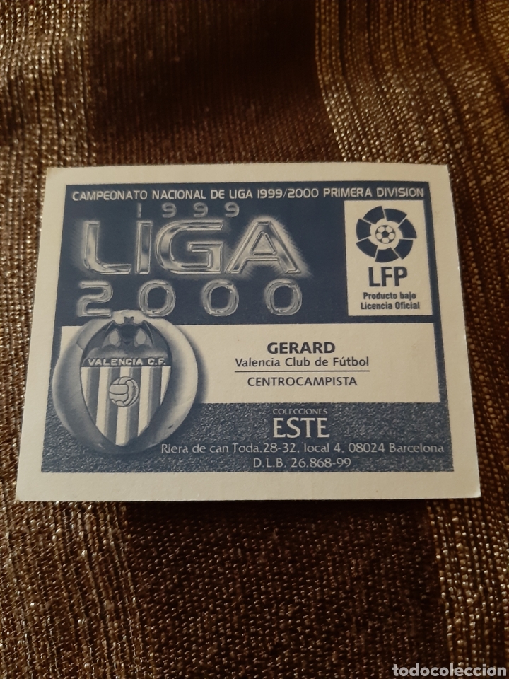 Cromos de f&uacute;tbol: EDICIONES ESTE 99 00 GERARD VALENCIA NUEVO - Foto 2