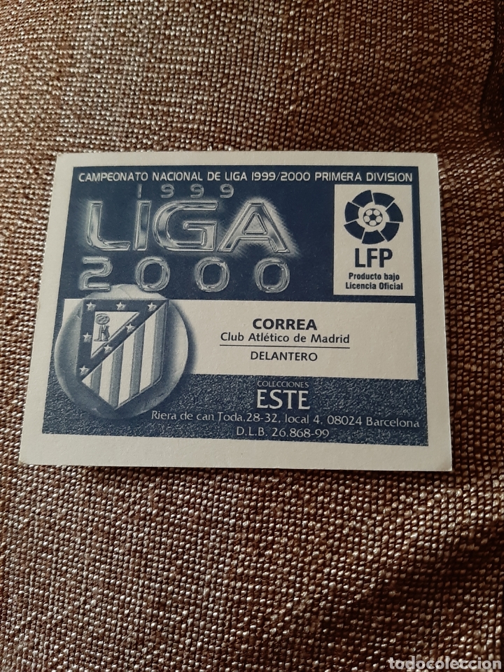 Cromos de f&uacute;tbol: EDICIONES ESTE 99 00 SIN PEGAR CORREA ATCO MADRID - Foto 2