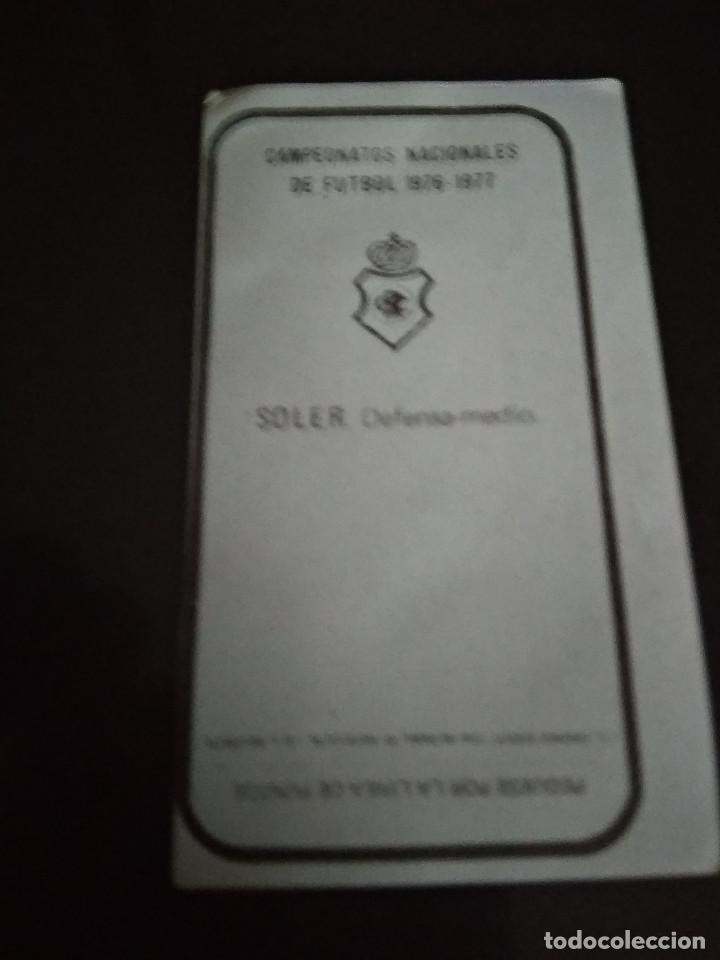 Cromos de f&uacute;tbol: SOLER - Foto 2