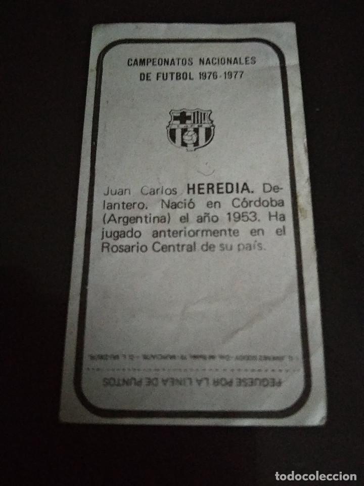 Cromos de f&uacute;tbol: HEREDIA - Foto 2