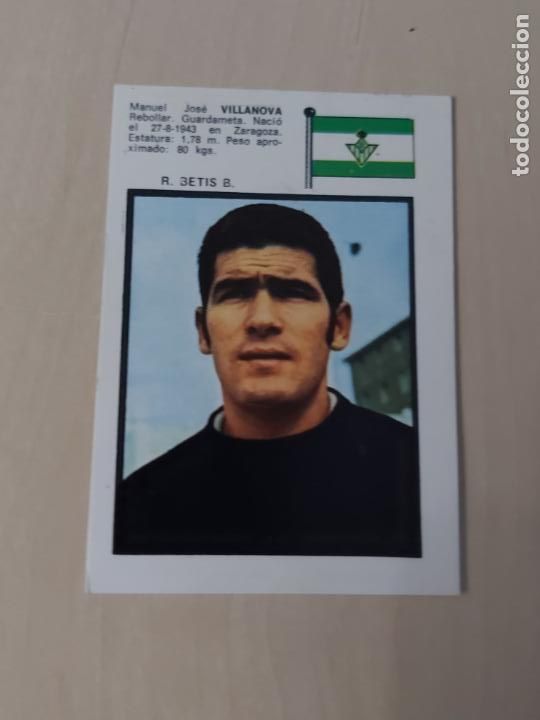 Cromos de Futebol: FHER DISGRA 1971 72 - 71 72 - VILLANUEVA - CROMO RECUPERADO - REAL BETIS BALOMPIE