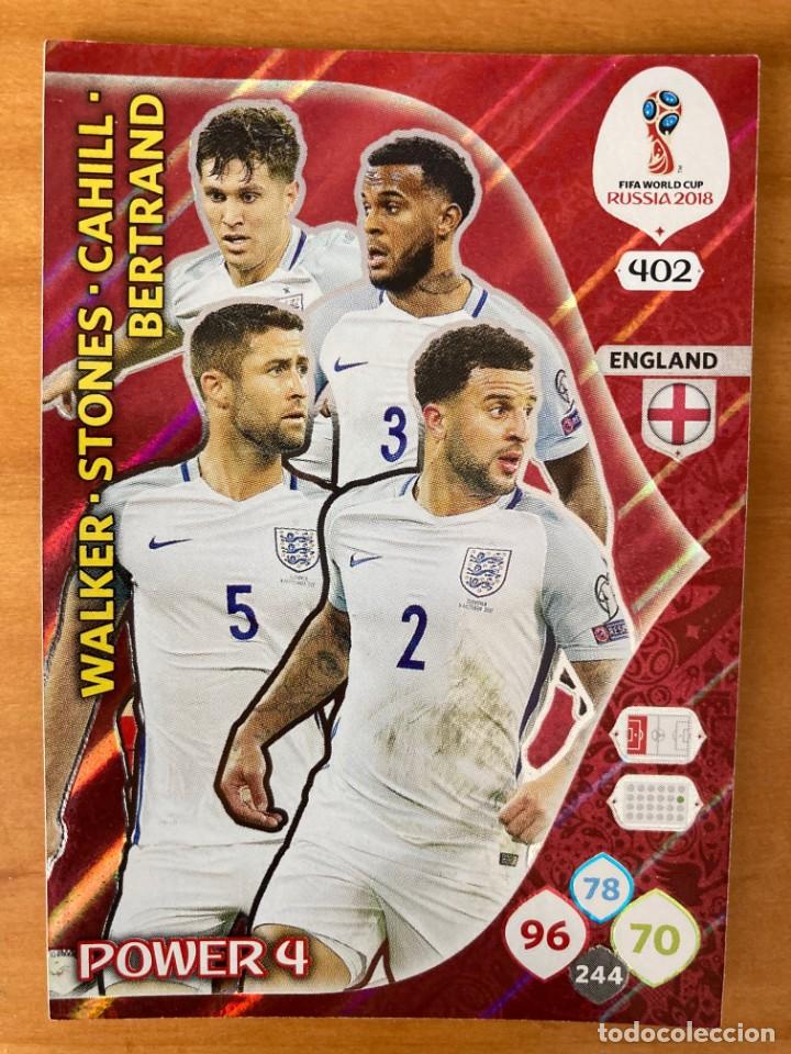 Football Stickers: WALKER-STONES-CAHILL-BERTRAND 402 RUSSIA 2018 ADRENALYN