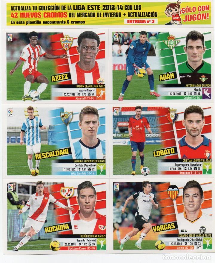 Cromos de f&uacute;tbol: 18 CROMOS MERCADO DE INVIERNO,2013-2014