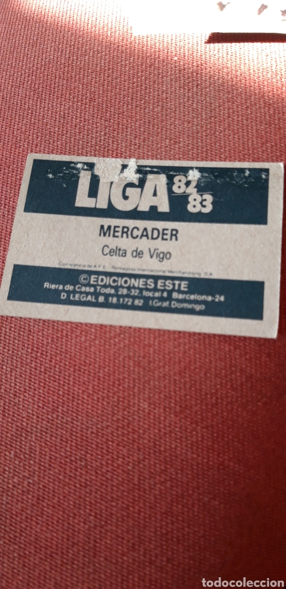 Cromos de f&uacute;tbol: Mercader celta este 82 83 1982 1983 despegado - Foto 2