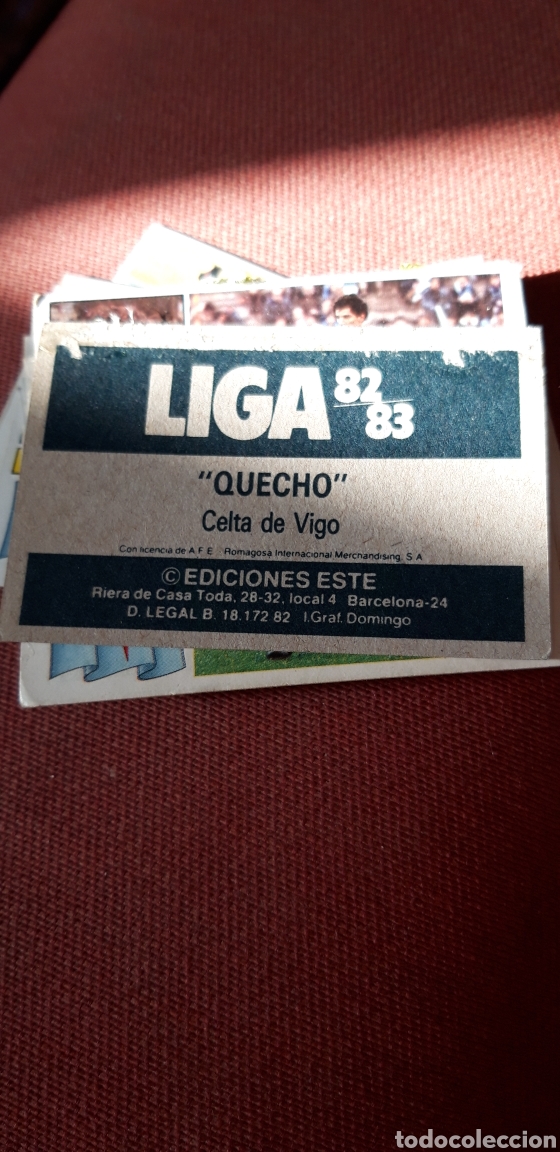 Cromos de f&uacute;tbol: Quecho celta este 82 83 1982 1983 despegado - Foto 2