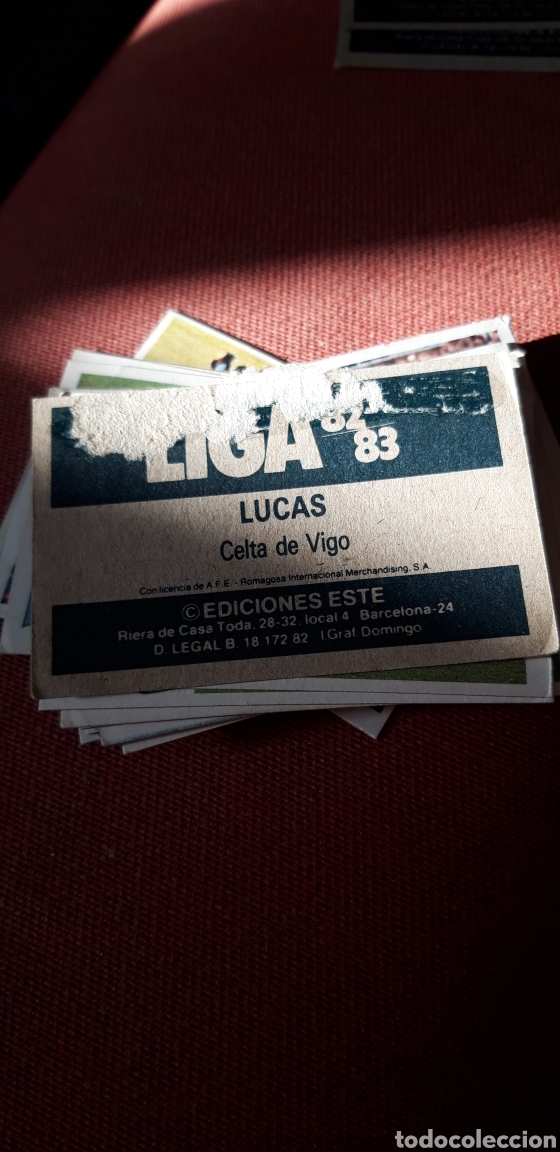 Cromos de f&uacute;tbol: Lucas celta este 82 83 1982 1983 despegado - Foto 2