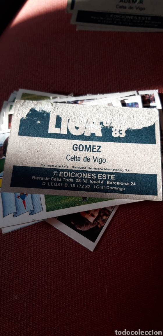 Cromos de f&uacute;tbol: Gomez celta este 82 83 1982 1983 despegado - Foto 2
