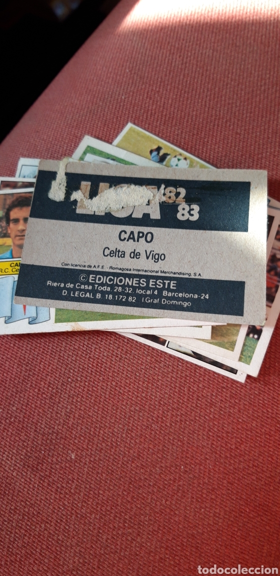 Cromos de f&uacute;tbol: Capo celta este 82 83 1982 1983 despegado - Foto 2
