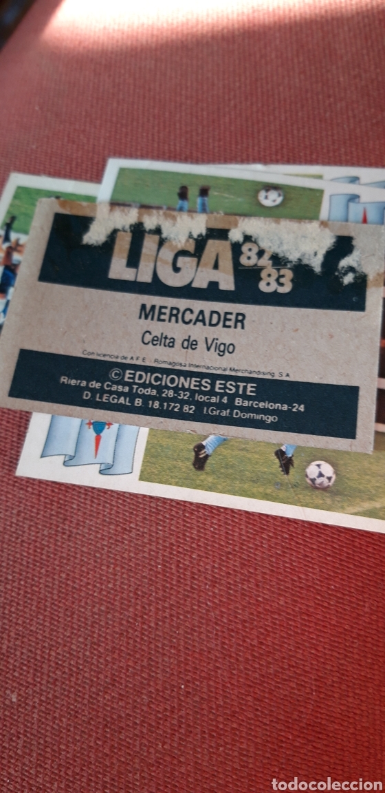 Cromos de f&uacute;tbol: Mercader celta este 82 83 1982 1983 despegado - Foto 2