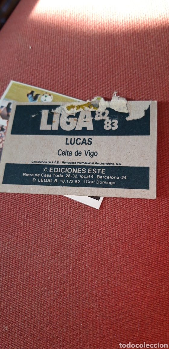 Cromos de f&uacute;tbol: Lucas celta este 82 83 1982 1983 despegado - Foto 2