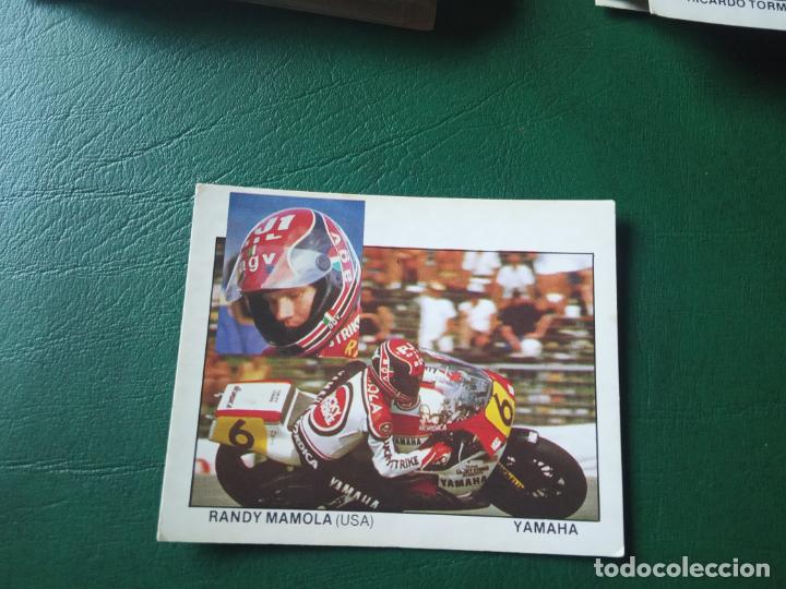 Fu&szlig;ball-Sticker: RANDY MAMOLA USA YAMAHA ED UNIDAS MOTOS CROMO - SIN PEGAR- RF0 173