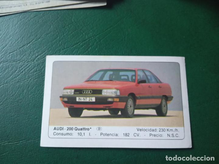 Fu&szlig;ball-Sticker: AUDI 200 QUATTRO ED UNIDAS COCHES CROMO - SIN PEGAR- RF0 11