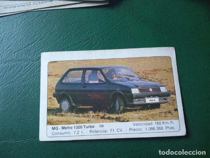 Fu&szlig;ball-Sticker: MG METRO 1300 TURBO ED UNIDAS COCHES CROMO - SIN PEGAR- RF0 15