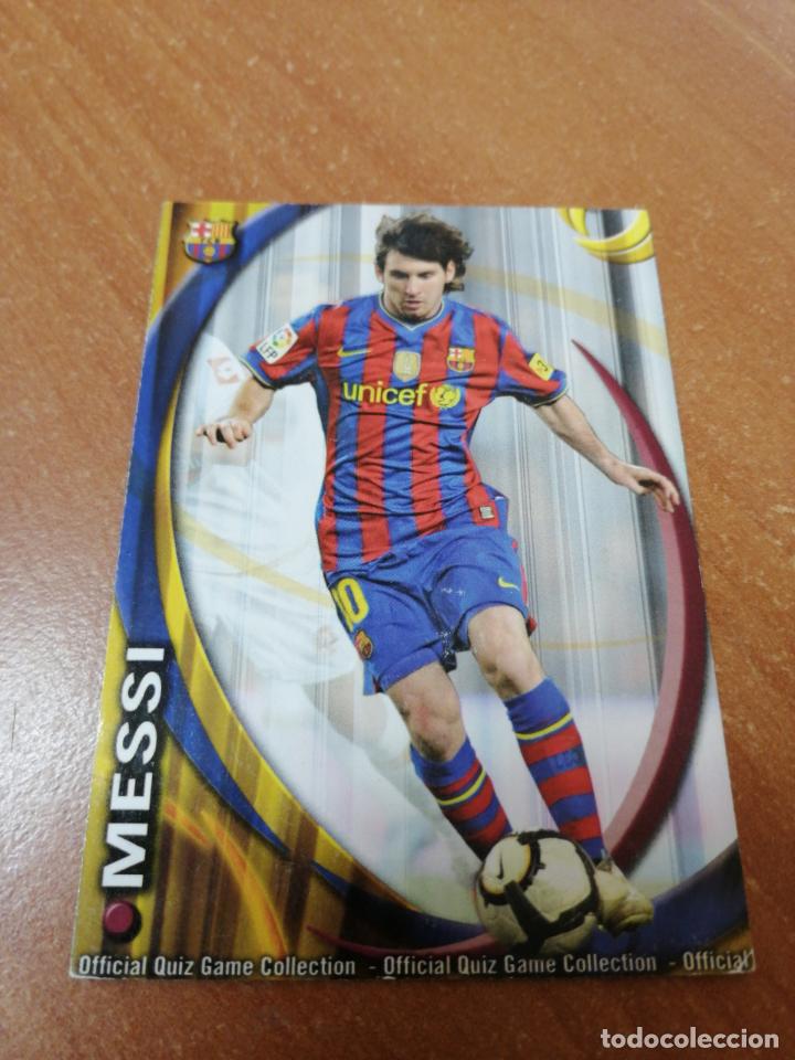 Figurine di Calcio: CROMO MESSI MUNDICROMO FUTBOL CLUB BARCELONA OFFICIAL QUIZ GAME COLLECTION 2011 N&ordm; 018