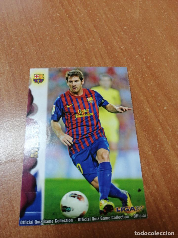 Cromos de F&uacute;tbol: CROMO MESSI MUNDICROMO FUTBOL CLUB BARCELONA OFFICIAL QUIZ GAME COLLECTION 2013 N&ordm; 044