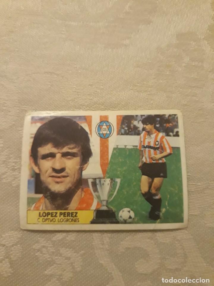 Cromos de f&uacute;tbol: LOPEZ PEREZ LOGRO&Ntilde;ES SIN PEGAR EDICIONES ESTE 1987-1988 - Foto 1