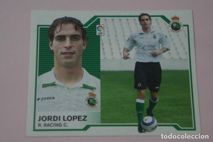 Figurine di Calcio: CROMO DE F&Uacute;TBOL J. LOPEZ DEL RACING DE SANTANDER SIN PEGAR FICHAJE N&ordm; 28 LIGA ESTE 2007-2008/07-08
