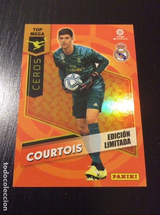 Fu&szlig;ball-Sticker: Courtois. Real Madrid 2020/21. Megacracks PANINI. EDICI&Oacute;N LIMITADA