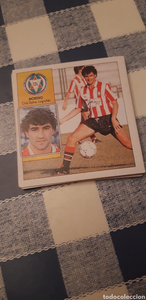 Cromos de f&uacute;tbol: Moreno Logro&ntilde;&eacute;s este 2 93 1992 1993 despegado - Foto 1