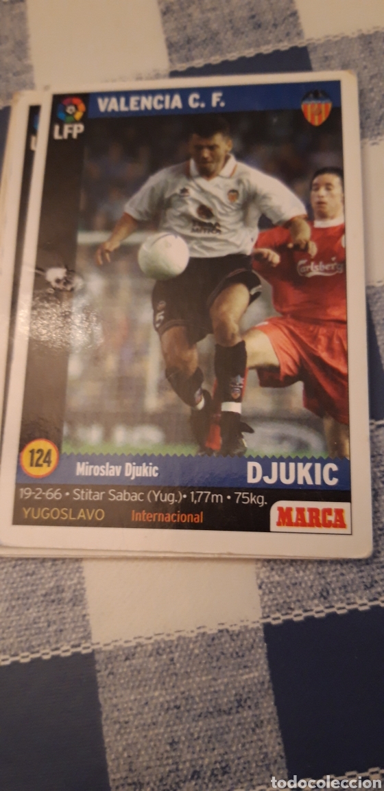 Cromos de Futebol: 124 djukic VALENCIA mundicromo 1998 1999 98 99 sin pegar fichas