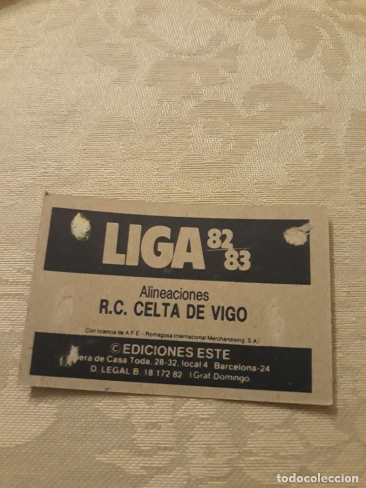Cromos de f&uacute;tbol: ALINEACION CELTA ESTE 82-83 1982-1983 - Foto 2