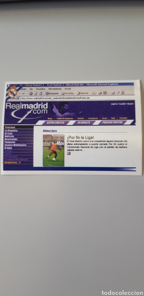 Cromos de f&uacute;tbol: 18 web este Real madrid coleccion 2000 2001 00 01 - Foto 1