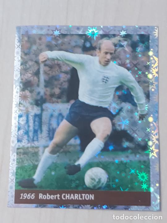 Cartes &agrave; collectionner de Football: CROMO N&ordm; 1 - ROBERT CHARLTON - MUNDIAL WORLD CUP FRANCE 98 - EDITORIAL DS - NUEVO