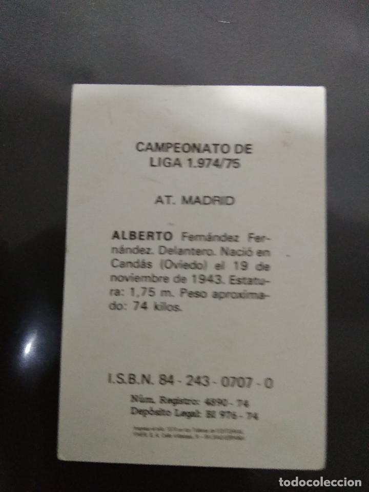 Cromos de f&uacute;tbol: ALBERTO - Foto 2
