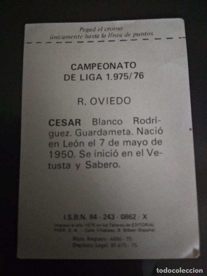 Cromos de f&uacute;tbol: CESAR - Foto 2