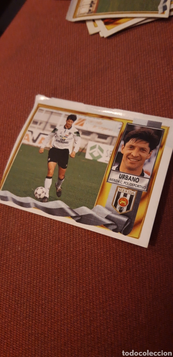Cromos de f&uacute;tbol: Urbano merida este 95 96 1995 1996 ventanilla - Foto 1