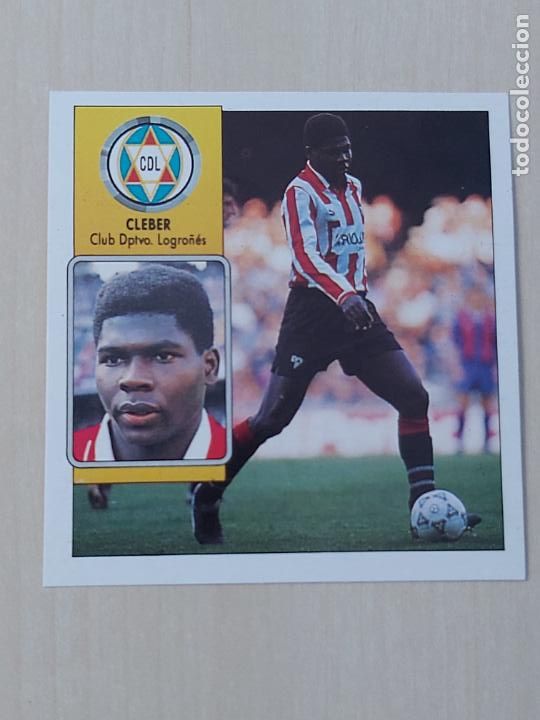 Cromos de f&uacute;tbol: ESTE 92 93 CLEBER - LOGRO&Ntilde;ES - CROMO RECUPERADO - Foto 1