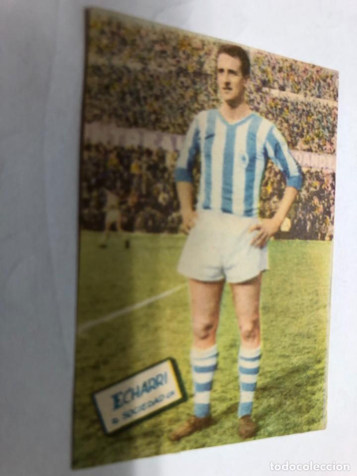 Football Stickers: CROMO FUTBOL EDITORIAL FHER 1960 R.SOCIDEDA ECHARRI DESPEGADO
