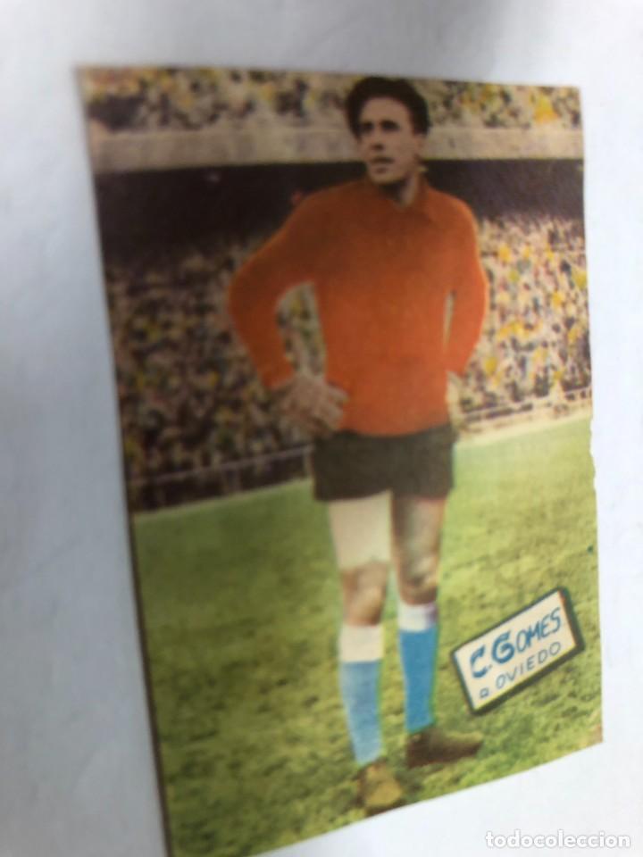 Football Stickers: CROMO FUTBOL EDITORIAL FHER 1960 R.OVIEDO C.GOMES DESPEGADO
