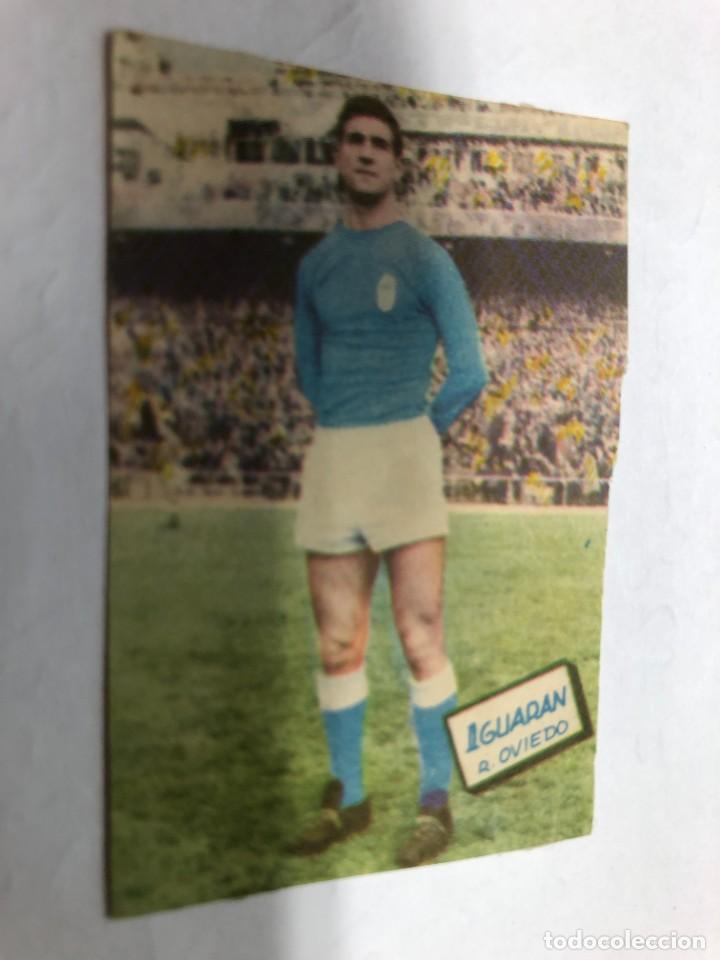 Football Stickers: CROMO FUTBOL EDITORIAL FHER 1960 R.OVIEDO IGUARAN DESPEGADO