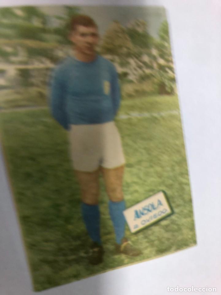 Football Stickers: CROMO FUTBOL EDITORIAL FHER 1960 R.OVIEDO ANSOLA DESPEGADO