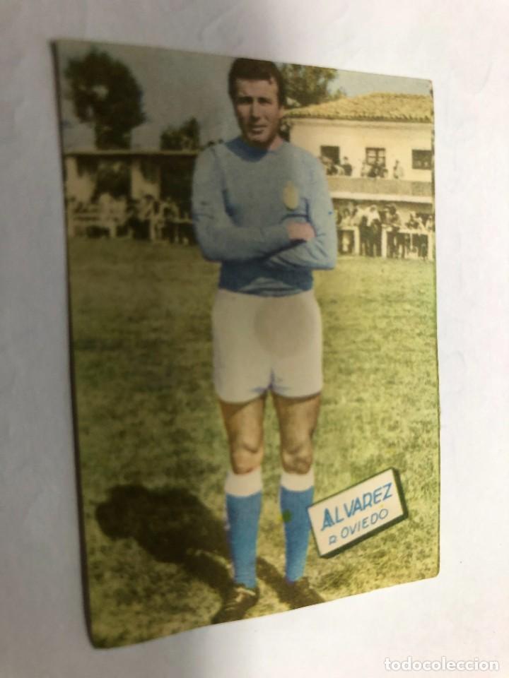 Football Stickers: CROMO FUTBOL EDITORIAL FHER 1960 R.OVIEDO ALVAREZ DESPEGADO