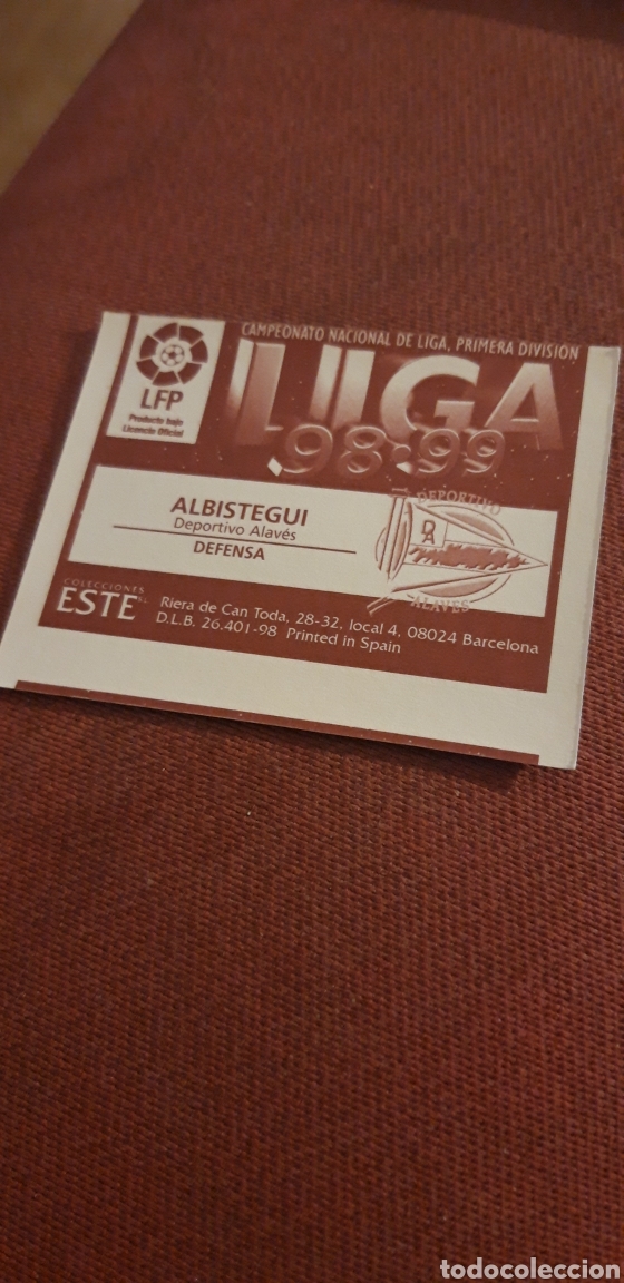 Cromos de f&uacute;tbol: Error albistegui este 99 98 1998 1999 c - Foto 2
